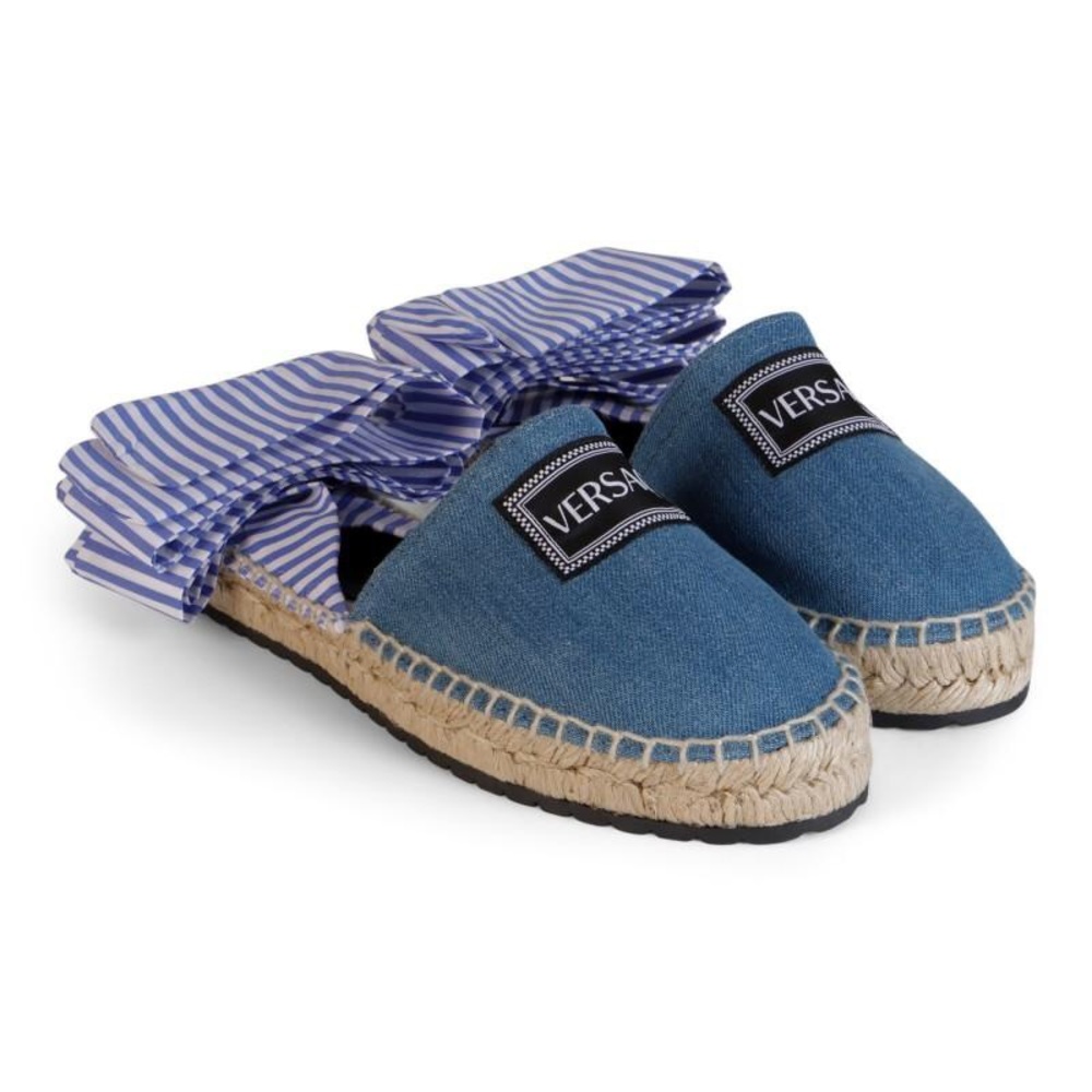 BNIB Young Versace Denim Espadrilles Size 26